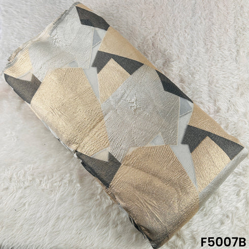 Zari Work Crushed Tissue Fabric-F5007